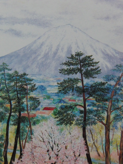 Kyoko Takano, [Frühling in Tsugaru], Aus einer seltenen Sammlung von Rahmenkunst, In guter Kondition, Neuer Rahmen inklusive, Japanischer Maler, Porto inklusive, Fuji, Malerei, Ölgemälde, Natur, Landschaftsmalerei