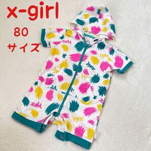 x-girl カラフルロンパース 80サイズ ベビー 赤ちゃん パイル生地 半袖