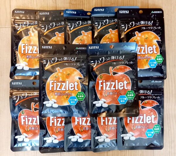 Fizzlet 青森りんご 24g×6個・Fizzlet 和歌山みかん 24g×6個合計12個(ラムネ)