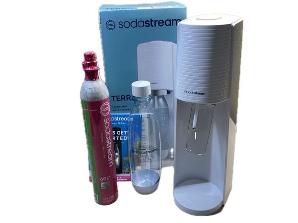 未使用 SodaStream TERRA SSM1100 ソーダストリーム テラ スターターキッド ホワイト 外箱傷み 自宅保管品