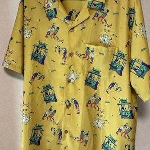 LEFT ALONE オープンカラーシャツ イエロー