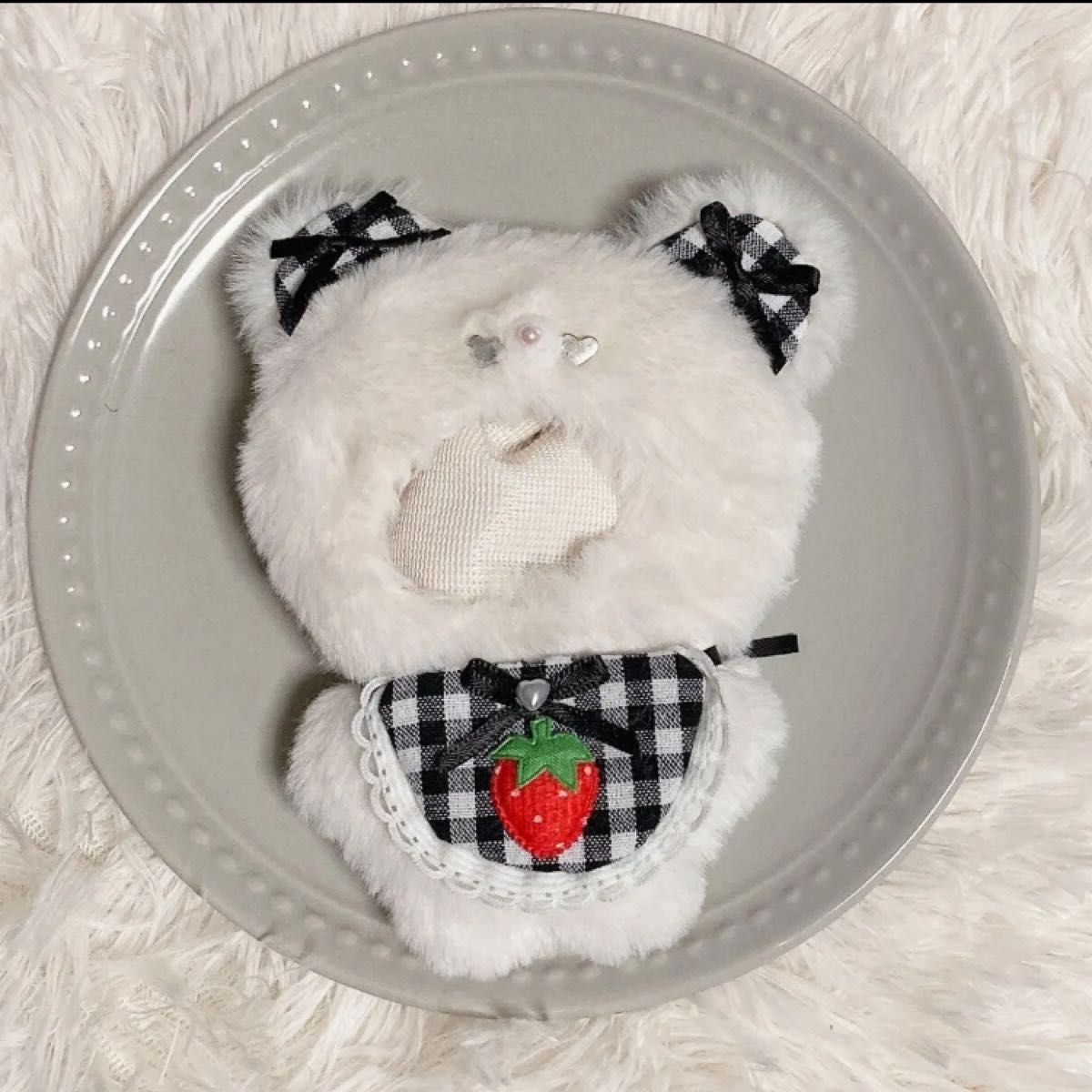 ハンドメイド にじぱぺっと くま 着ぐるみ 10cm ぬい服 ぬい活