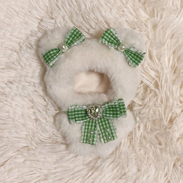 ハンドメイド にじぱぺっと くま 着ぐるみ 10cm ぬい服 ぬい活