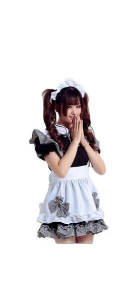 【新品未使用】 《4点セット》 メイド服 ロリータ服 コスプレ衣装 メイドカフェ ハロウィン 仮装 黒