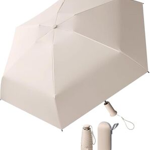 軽量【隠し式伸縮ハンドル】折りたたみ傘 UVカット 100% ケース付 同