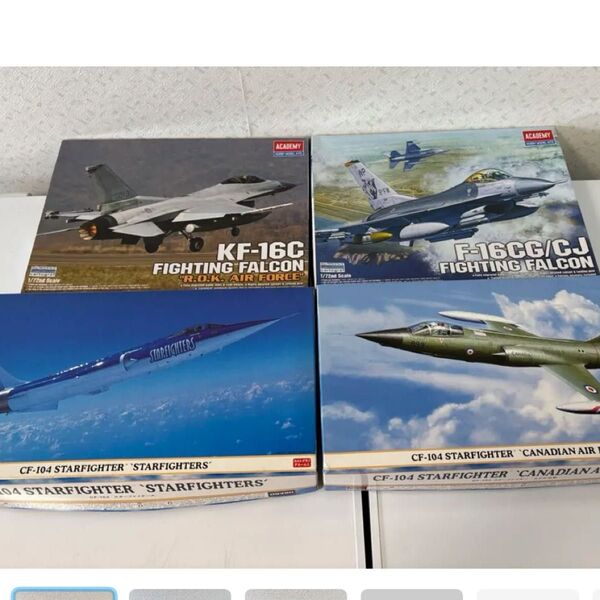 4個セット プラモデル 戦闘機 KF-16C F-16CG/CJ CF-104 1/72 F