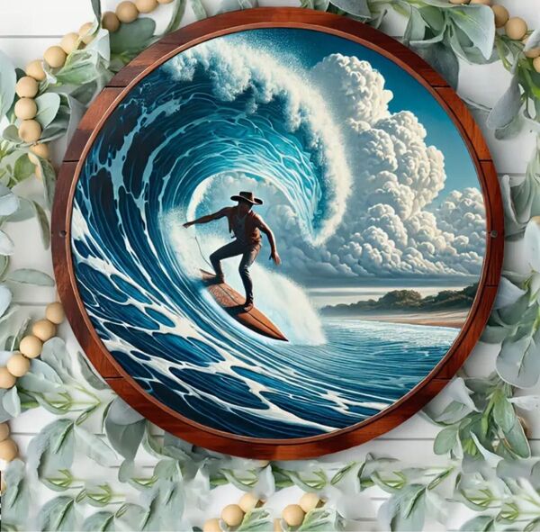壁飾り プレート サーフボード アルミ アート装飾 カフェ メタル 夏 海 インテリア 雑貨 玄関飾り 小物 ウエルカムボード
