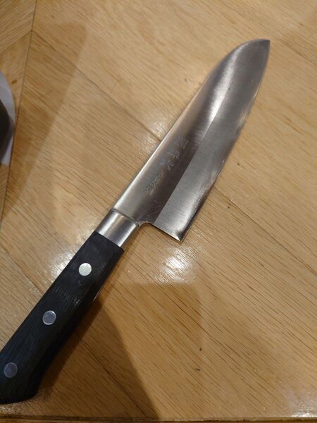 関孫六 本割込 炭素鋼 三徳包丁 万能包丁 165mm