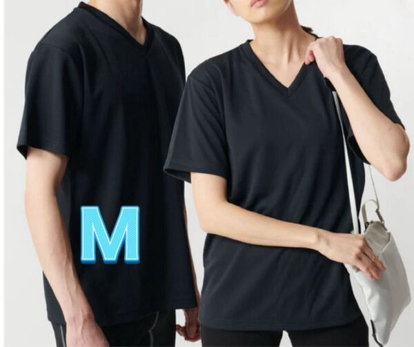 リライブシャツ RELIVE Tシャツ 黒M 男女兼用 Vネック 黒 サイズM
