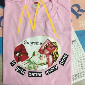 supreme It Gets Better Every Time Tee M PINK