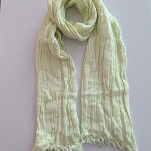淡い黄緑色 ストール 爽やか 冷房対策 男女年齢問わず 優しい手触り