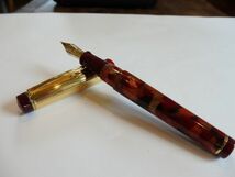 ◆【希少】ペン先：バイカラー 14K 585ソリッドゴールド M　BEXLEY ベクスレイ USA made ゴールドライン万年筆 コンバータ付属_画像5