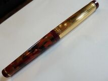 ◆【希少】ペン先：バイカラー 14K 585ソリッドゴールド M　BEXLEY ベクスレイ USA made ゴールドライン万年筆 コンバータ付属_画像3