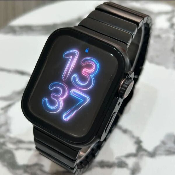 ケース付き【絶対最安】高級BLACK Apple Watch AppleWatch アップルウォッチ ベルト バンド カバー