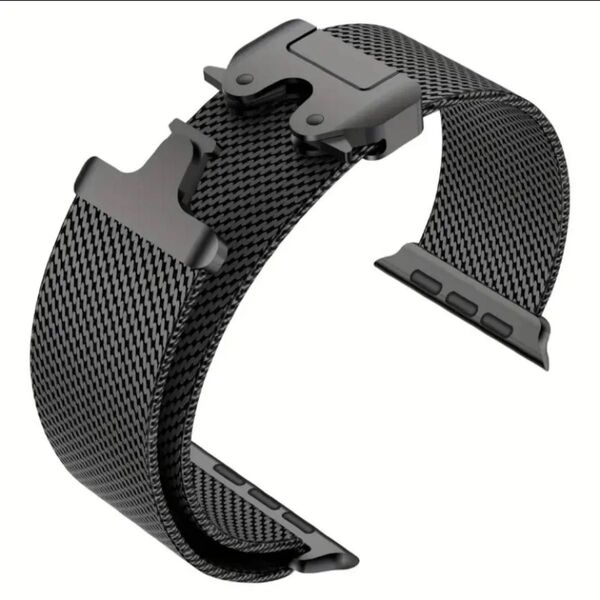 黒鎖ループ【絶対最安】Apple Watch AppleWatch アップルウォッチ ベルト バンド カバー ケース