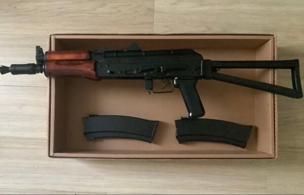 GHK AKS74U GBB ガスブローバックエアガン 予備マガジン付 AK-p