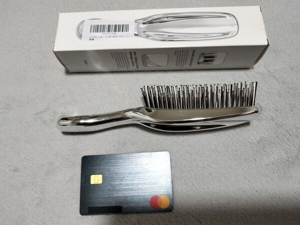 ヘアブラシ スカルプケア コーム くし シルバー 開封確認のみ
