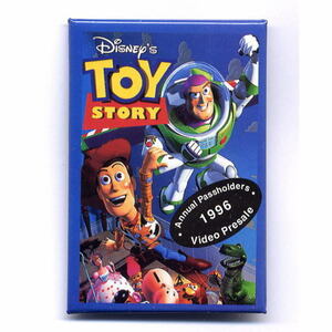 ディズニー　トイストーリー　缶バッジタイプバッジ　ビデオ販売用プロモーション　1996年　USA