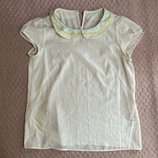 フランシュリッペ 丸襟シースルーブラウス M 半袖Tシャツ