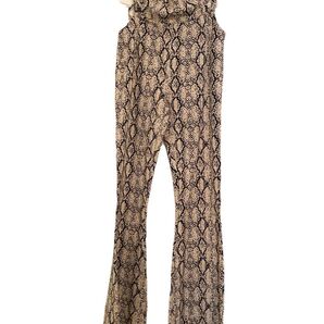 SPIRALGIRL パイソン柄 フレアパンツ