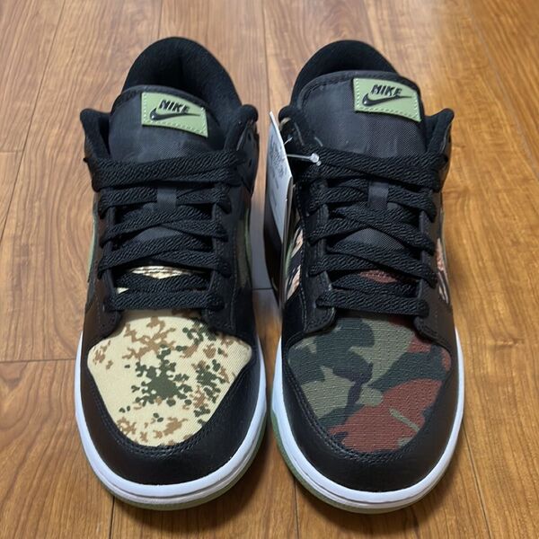NIKE DUNK LOW SE BLACK MULTI CAMO