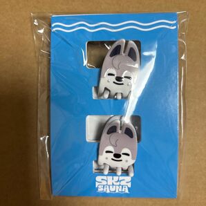 Stray Kids スキズ JYP POPUP ポップアップ スキズサウナ ミニヘアクリップ バンチャン ウルフチャン