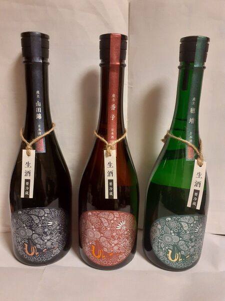 プレミアム日本酒 限定日本酒 産土2024 ①香子 六農醸 ②穂増 六農醸 ③山田錦 二農醸 各720ml 合計3本