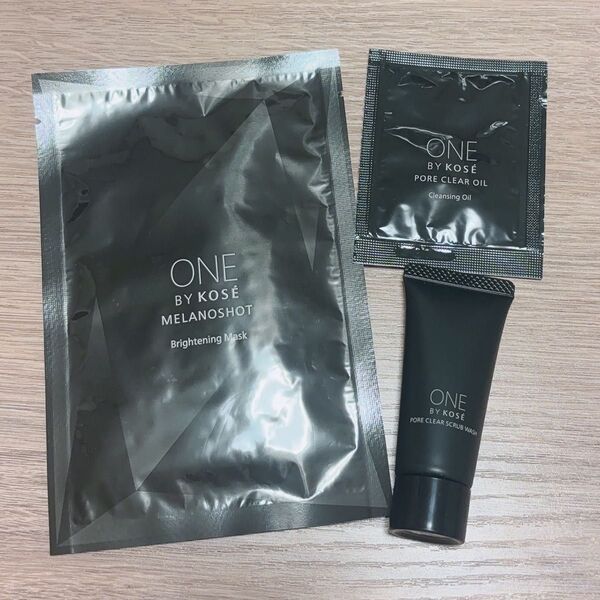 ONE BY KOSE 美白マスク、スクラブ洗顔、クレンジングオイル 試供品 サンプル