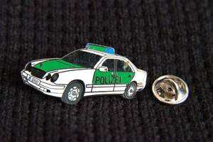 ★ Mercedes ピンバッジ 警察車両 police パトカー W210 W38mm ocitye benz メルセデスベンツ eクラス ミディアムクラス