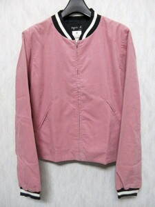  Agnes B agnis b. corduroy blouson jacket pink 36 south 2945