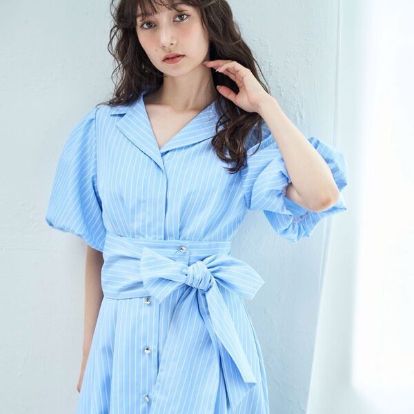 即購入◎31 Sons de mode パフスリーブシャツワンピース トランテアン ワンピース