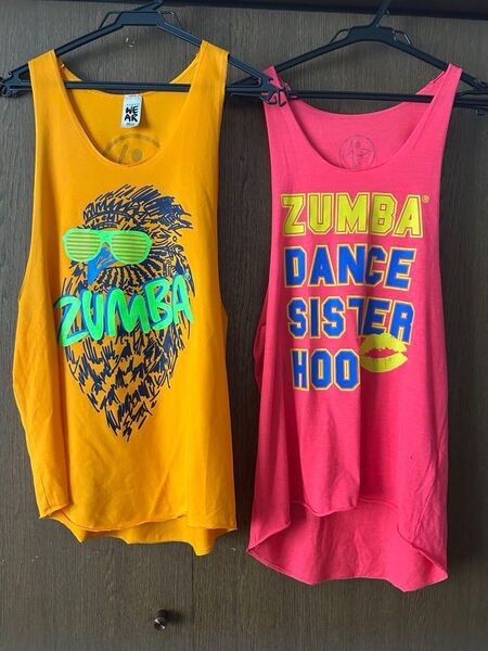 ZUMBA タンクトップ 2枚セット オレンジ ピンク
