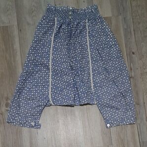 N-net☆サルエル バルーンパンツ 水色 総柄