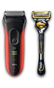 ブラウン メンズシェーバー(レッド)BRAUN Series3