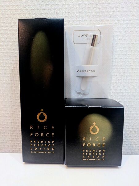RICE FORCE ライスフォース プレミアムパーフェクトローション プレミアムパーフェクトクリーム スパチュラ