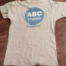 送料無料★USA製 80s 90s ABC STORES Tシャツ MサイズGray ハワイ お土産屋 ヴィンテージTシャツ ハワイアン_画像3