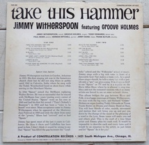 LP JIMMY WITHERSPOON GROOVE HOLMES TAKE THIS HAMMER FSR-580 REISSUE スペイン盤_画像2