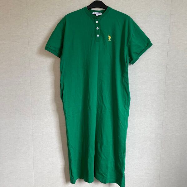 【U.S. POLO ASSN.】 半袖ポロシャツワンピース