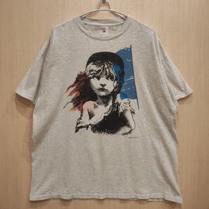 80年代 USA製 DELTA デルタ レミゼラブル 両面プリント Tシャツ グレー コットン