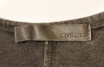 CIVILIZED シヴィライズド Tシャツ カットソー 半袖 Uネック 3 グレー otkyuk k②h0801_画像6