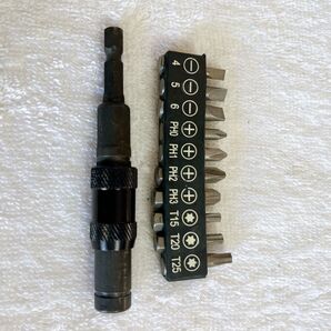 新品★ ミニソケットレンチマルチアングル10 in 1 6.35mmクイックリリースドライバーセット ブラック