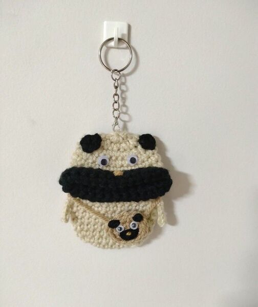 パグちゃんキーホルダー 小物入れ パクパクモンスター わんこ 犬 ハンドメイド