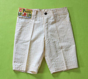 1004-C14 Showa Retro short pants summer BOY man waist 72 beige soccer ground new old goods unused long-term keeping goods 