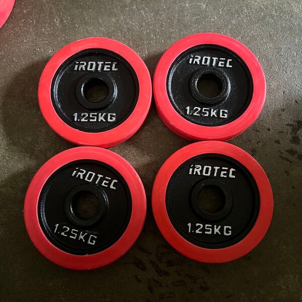 IROTEC アイロテック 1.25kg プレート 4枚 合計5kg ダンベルプレート ラバー付き