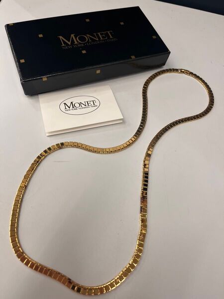 モネ MONET ネックレス ロングネックレス ゴールド プレート フラット