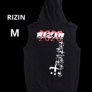 RIZINライジン 2020 cvtvlist ノースリーブパーカー 大きめM ブラック 朝倉未来 朝倉海