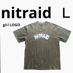 nitraid アーチロゴ Tシャツ カーキ 貴重な bikini girls柄 フェード