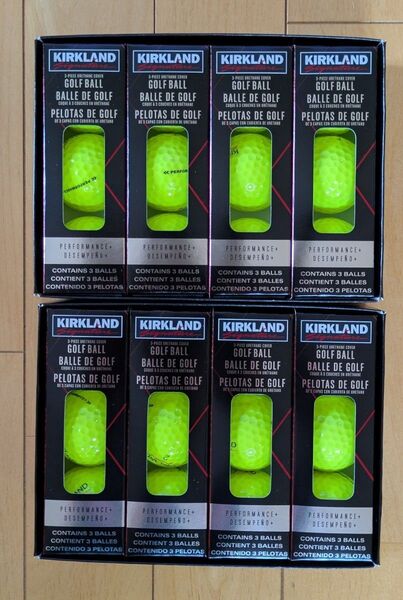 New〈イエロー〉最新〈〉KIRKLAND カークランド 3ピース ゴルフボール 24個 未使用品 新品