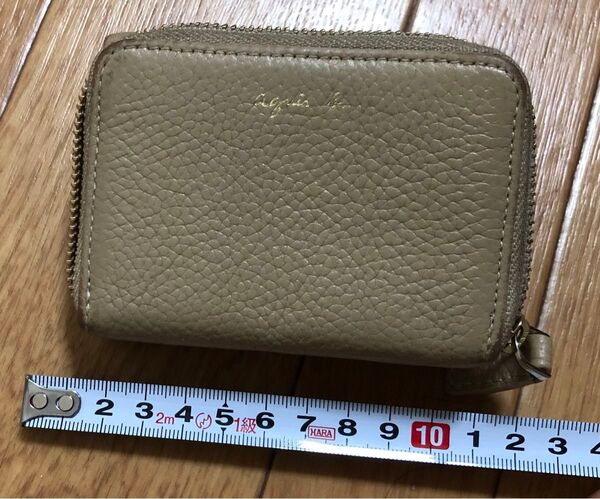 アニエスベー agnes b 本革 レザー 折り財布 ウォレット ミニ 小銭入れ コインケース 三つ折り
