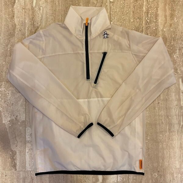 マンシングウェア Original Penguin ハーフジップ プルオーバー ナイロン オフホワイト